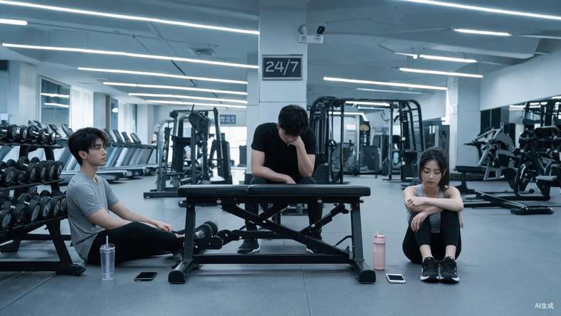 24小时健身房里,泡满了待业的年轻人